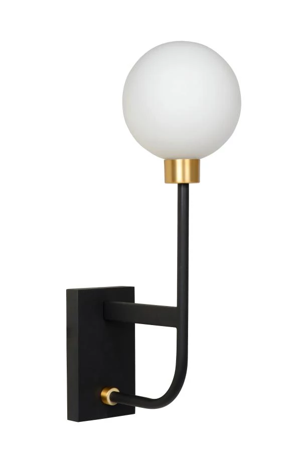 Lucide BEREND - Wall light Bathroom - 1xG9 - IP44 - Black - turned off